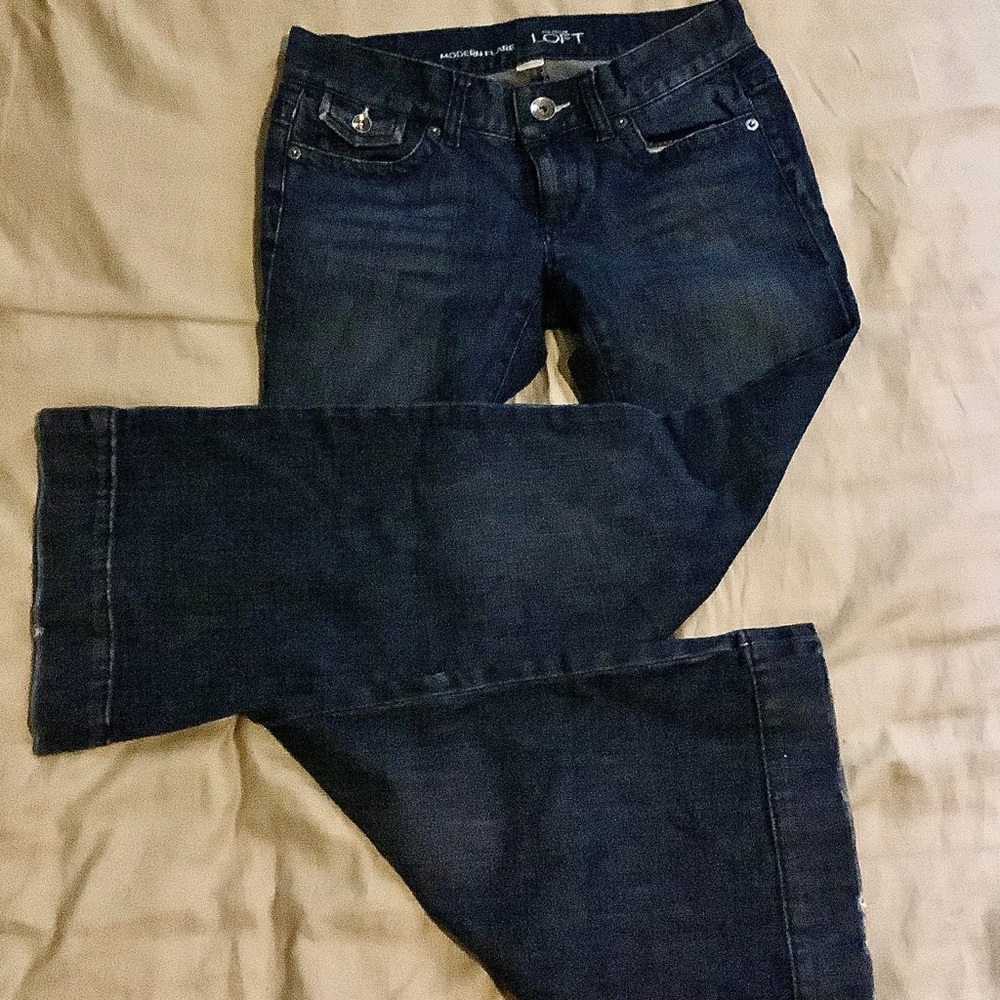 Loft Modern Flare Jeans Size 2P
